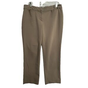 LOFT Julie Pants 10 Tan Brown Ankle Career Work Stretch Womens